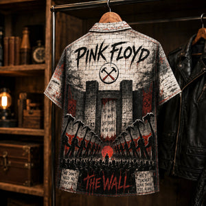 Pink Floyd The Wall Hawaiian Shirt, 1979 Album Inspired Button Up, Roger Waters Another Brick in the Wall Era