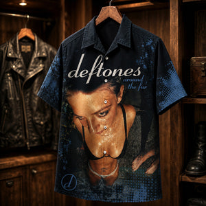 Deftones Around the Fur Hawaiian Shirt, 1997 Alternative Metal Button Up, Chino Moreno My Own Summer Era