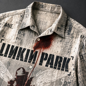 Linkin Park Hybrid Theory 2000 Hawaiian Shirt, Nu Metal Alternative Rock Button Up, Chester Bennington In the End Era