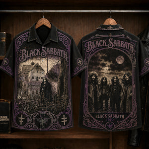 Black Sabbath 1970 Hawaiian Shirt, Debut Album Inspired Heavy Metal Button Up, Ozzy Osbourne Debut Era