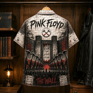 Pink Floyd The Wall Hawaiian Shirt, 1979 Album Inspired Button Up, Roger Waters Another Brick in the Wall Era