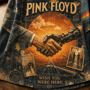 Pink Floyd Wish You Were Here Hawaiian Shirt, 1975 Album Inspired Button Up, Shine On You Crazy Diamond Era