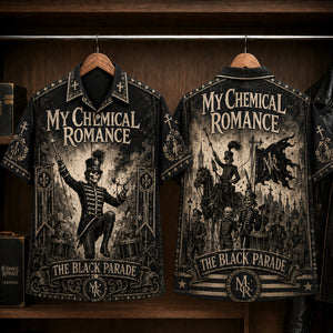 My Chemical Romance The Black Parade 2006 Hawaiian Shirt, Emo Rock Button Up, Gerard Way Welcome to the Black Parade Era