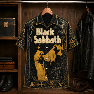 Black Sabbath Vol. 4 1972 Hawaiian Shirt, Heavy Metal Button Up, Ozzy Osbourne Snowblind Era