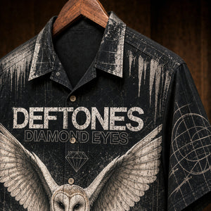 Deftones Diamond Eyes Hawaiian Shirt, 2010 Alternative Metal Button Up, Chino Moreno Sextape Era