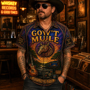Gov't Mule Hawaiian Shirt, Southern Jam Rock Button Up, Warren Haynes Music Fan Gift
