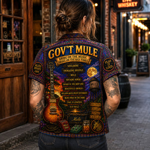 Gov't Mule Hawaiian Shirt, Southern Jam Rock Button Up, Warren Haynes Music Fan Gift
