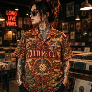 Culture Club Hawaiian Shirt, Karma Chameleon Pop Button Up, Boy George New Wave Fan Gift