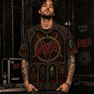 Slayer Hawaiian Shirt, Stage Ready Rock Button Up, Festival Music Collector Gift