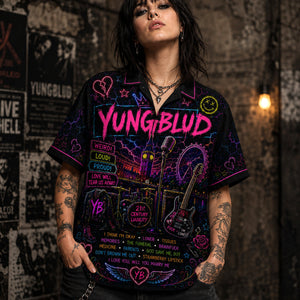 Yungblud Hawaiian Shirt, Alternative Punk Pop Button Up, Modern Rock Music Fan Gift