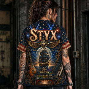 Styx Band Hawaiian Shirt, Come Sail Away Rock Button Up, Grand Illusion Music Fan Gift