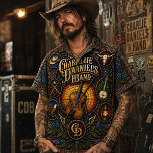 The Charlie Daniels Band Hawaiian Shirt, Devil Went Down to Georgia Button Up, Southern Country Rock Fan Gift
