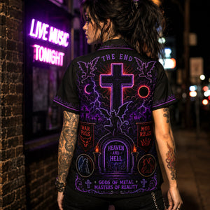 Black Sabbath Neon Hawaiian Shirt, Retro Concert Artwork Button Up, Rock Music Collector Gift