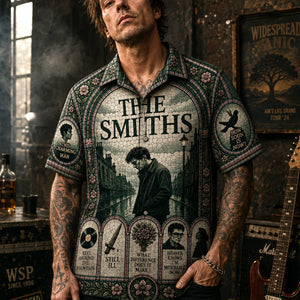 The Smiths Hawaiian Shirt, Manchester Indie Rock Button Up, Morrissey Marr Music Fan Gift