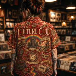 Culture Club Hawaiian Shirt, Karma Chameleon Pop Button Up, Boy George New Wave Fan Gift