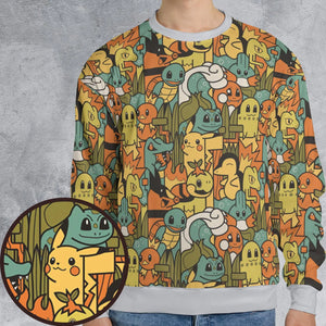 Power Starter Colors Pokemon All-over Print Sweatshirt