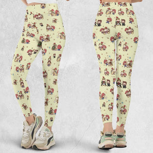 So Cute Bowser and Mario Pattern Legging