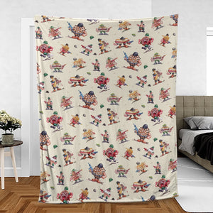 Kitchen Commandos and Refrigerator Rejects Food Fighters Fleece Blanket