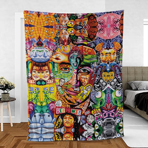 Scavenger Hunt Pee Wee Herman Fleece Blanket