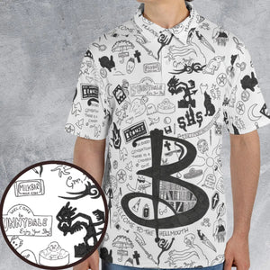 Buffy The Vampire Slayer Pattern AOP Men/Women Polo Shirt