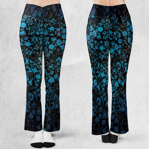 Blue Key Heart Kingdom Hearts Flare Leggings