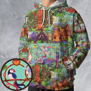 All-over Print Hoodie - QUSX67X8 - - 1