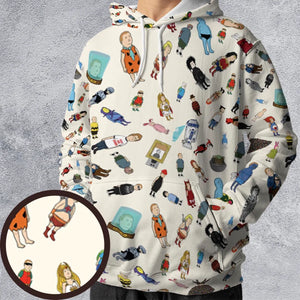 Bobby Hill King Of The Hill Pattern All-over Print Hoodie