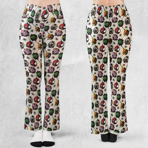 Spider Venom Pattern Flare Leggings