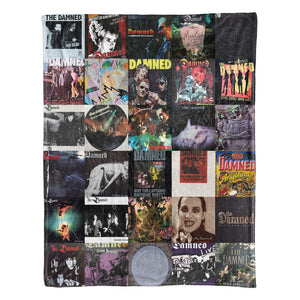 The Damned Sherpa Blanket Iconic Album Cover Collage Cozy Throw for Punk & Goth Rock Fans