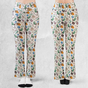 Happy Gilmore Pattern Flare Leggings