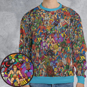 MOTU's Characters Figure Pattern He-man and The Masters of The Universe All-over Print Sweatshirt