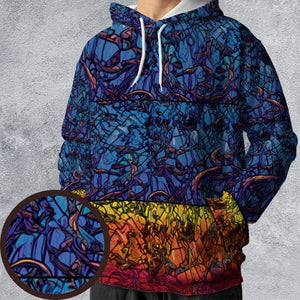 Stained Glass Cthulhu H.P Lovecraft All-over Print Hoodie