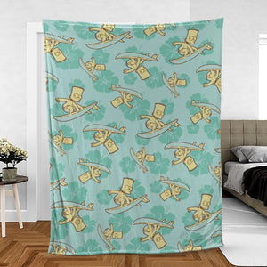 Surfing Simpsons The Simpsons Fleece Blanket