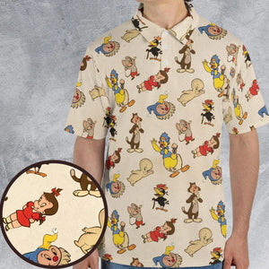 Harvey TV Stars Cartoon Characters AOP Men/Women Polo Shirt