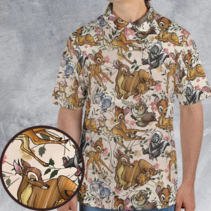 Little Wild Bambi AOP Men/Women Polo Shirt