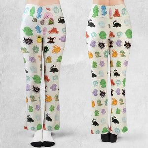 Cute Monsters H. P. Lovecraft Flare Leggings