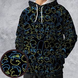 The Simpsons Neon All-over Print Hoodie