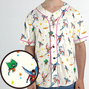 Battle of the Planets Pattern Unisex Baseball Jersey