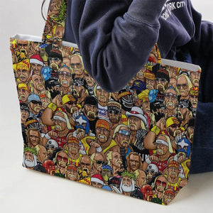 Classic Wrestlers Large Tote Bag