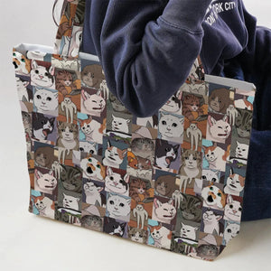 Funny Cat Internet Meme Large Tote Bag