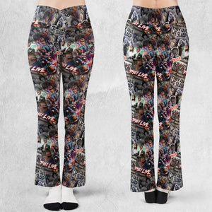 They Live Seamless Pattern Flare Leggings