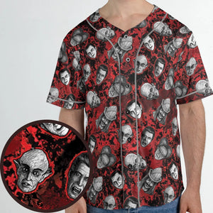 Many Faces Of Dracula Unisex Baseball Jersey