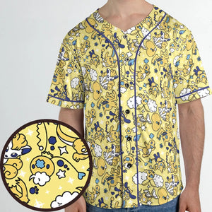 Shiny Magikarp Pokemon Pattern Unisex Baseball Jersey