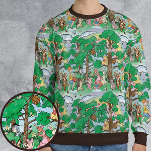 Bear and Friends Winnie the Pooh All-over Print Sweatshirt