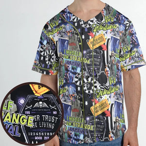 I Myself Am Strange Unusual Beetlejuice Unisex Baseball Jersey