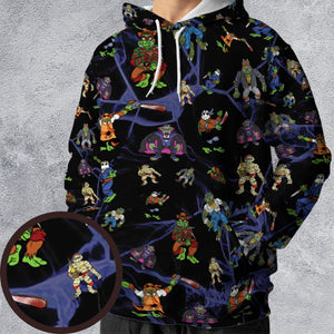 TMNT Universal Monsters And Sewer Slasher Toys All-over Print Hoodie