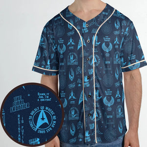 Trekkie Star Trek Pattern Unisex Baseball Jersey