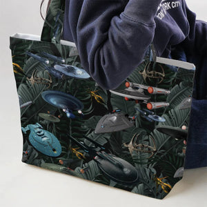 Star Trek Spaceship Pattern Large Tote Bag