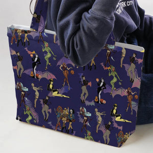 Horror Pin Up Girls Large Tote Bag