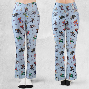 The Suicide Squad Pattern Flare Leggings